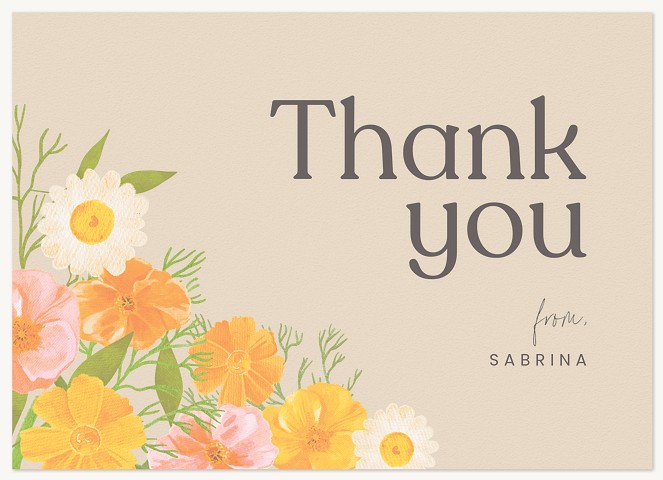 Floral Whimsy Thank You Cards 