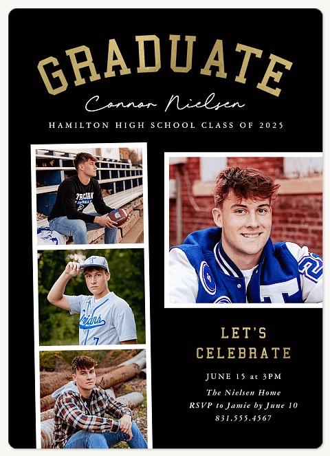 Senior Photo Strip Graduation Invitations