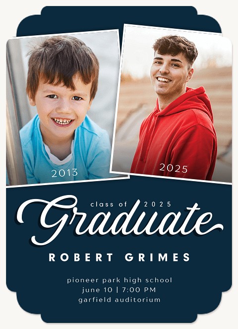 Vintage Script Graduation Cards