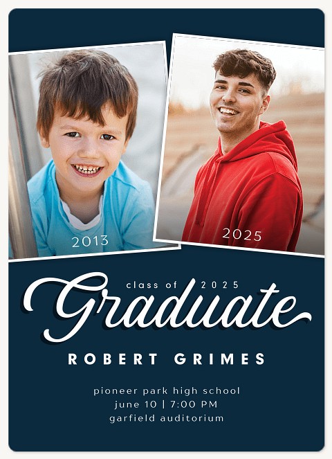 Vintage Script Graduation Cards