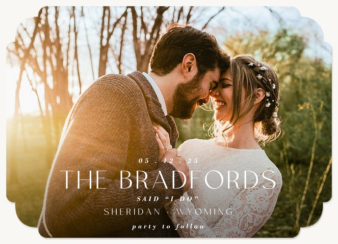 Timeless Type Wedding Announcements