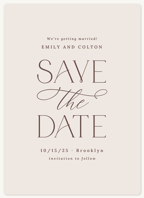 Elegant Type Save the Date Magnets