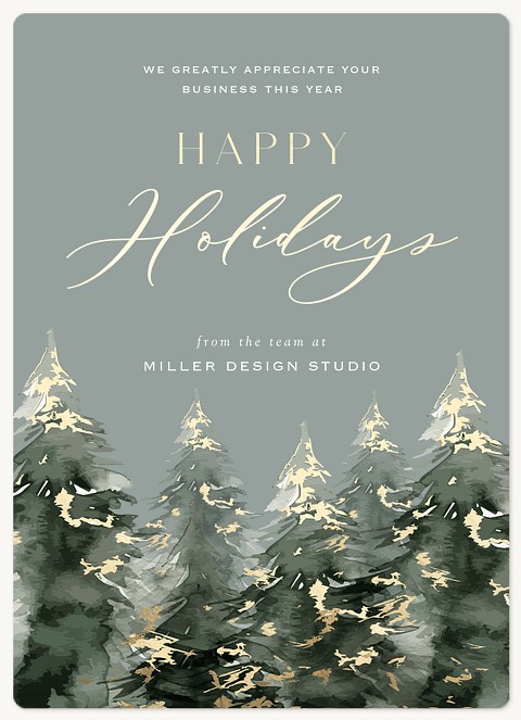 Gold Dusting Holiday & Christmas Magnet Cards