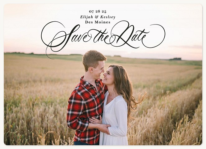 Lettering Heading Save the Date Magnets