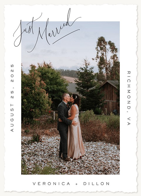 Scripted Simplicity Wedding Announcements