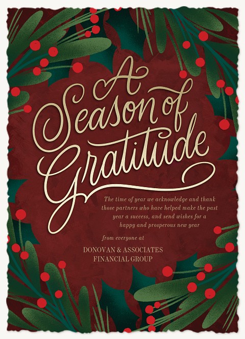 Gratitude Botanicals Business Holiday Cards