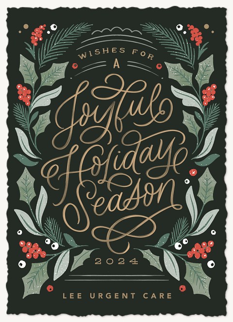 Joyful Foliage Business Holiday Cards