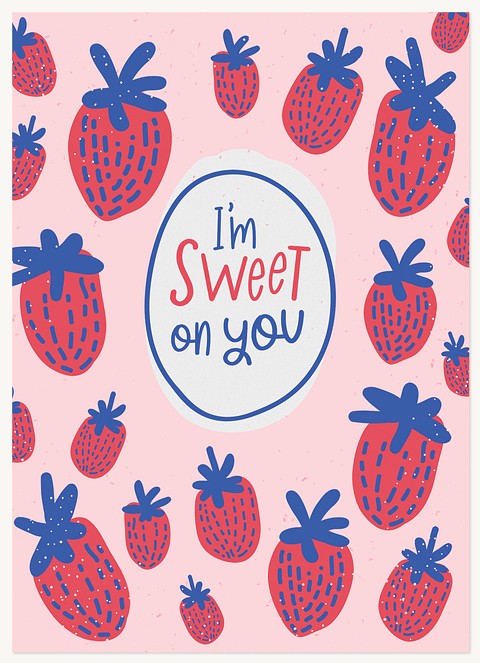 Sweet Strawberries Greeting Cards