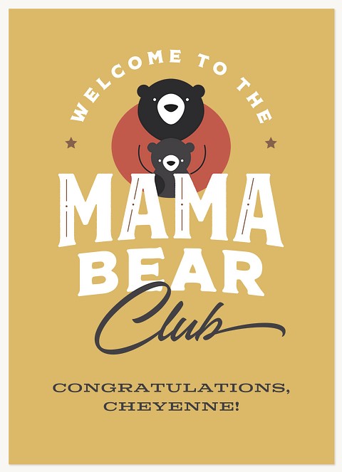 Mama Bear Club Greeting Cards