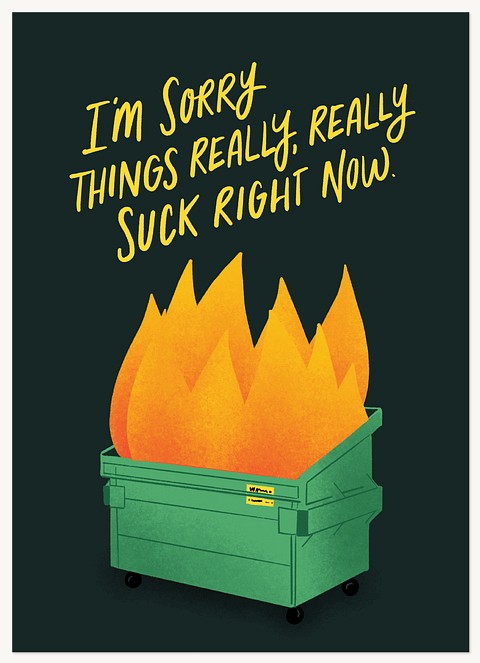 Dumpster Fire Greeting Cards