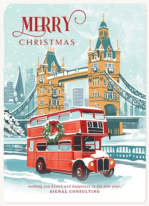 Christmas in London Holiday & Christmas Magnet Cards