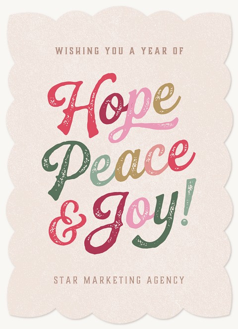 Retro Type Business Holiday Cards