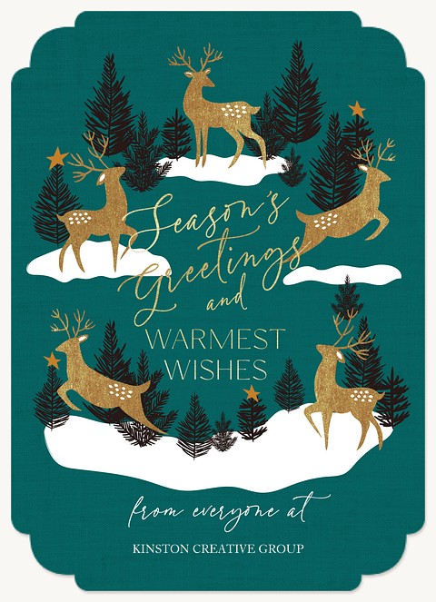 Reindeer Forest Business Holiday Cards