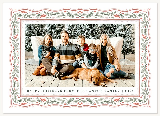 Whimsical Frame Personalized Holiday Cards