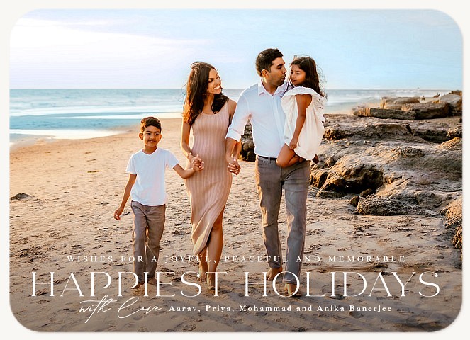 Headline Greeting Personalized Holiday Cards