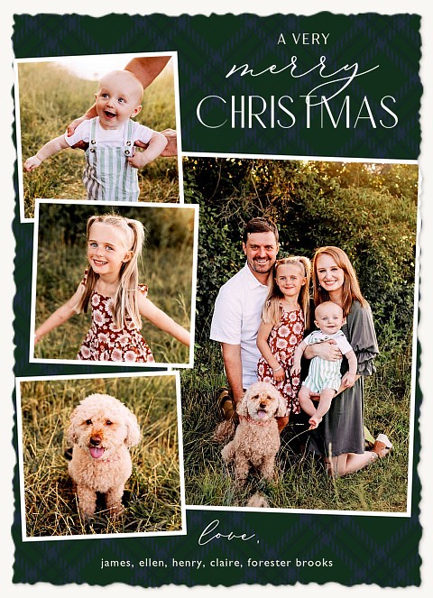 Evergreen Collage Personalized Holiday Cards