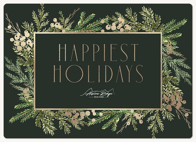 Woodland Pine Holiday & Christmas Magnet Cards