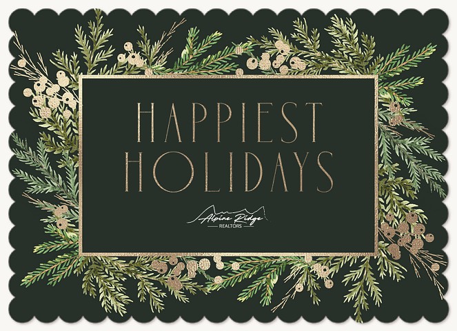 Woodland Pine Business Holiday Cards