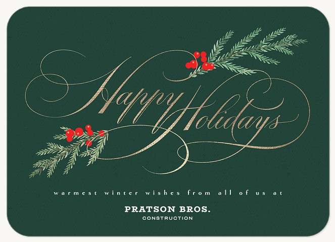 Luxe Greeting Business Holiday Cards