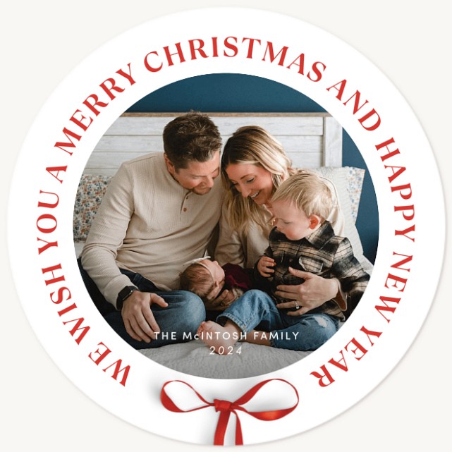 Word Wreath Personalized Holiday Cards