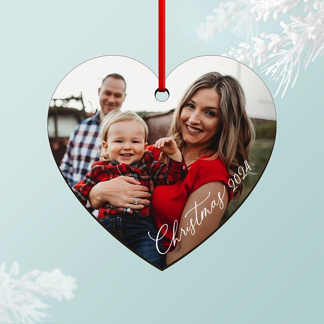 Angled Christmas Personalized Ornaments