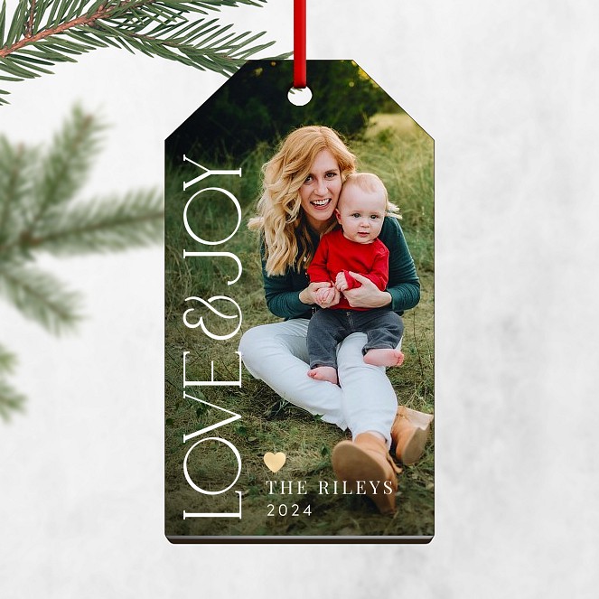 Modern Love Personalized Ornaments