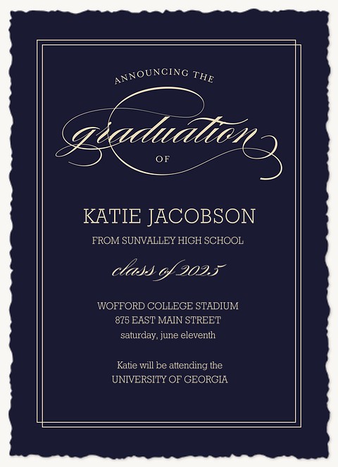 Contemporary Graduate Graduation Announcements