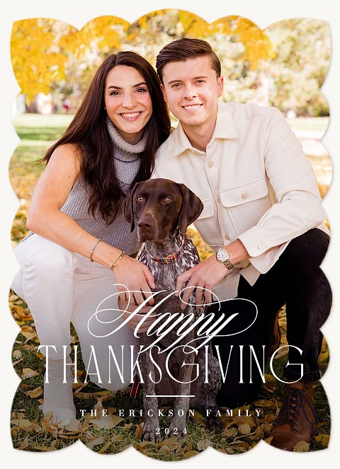 Grateful Script Thanksgiving Cards