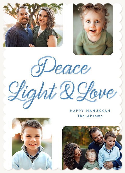 Peace Light Love Hanukkah Cards