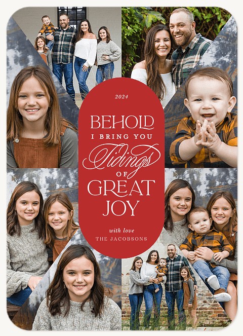 Radiant Tidings Personalized Holiday Cards