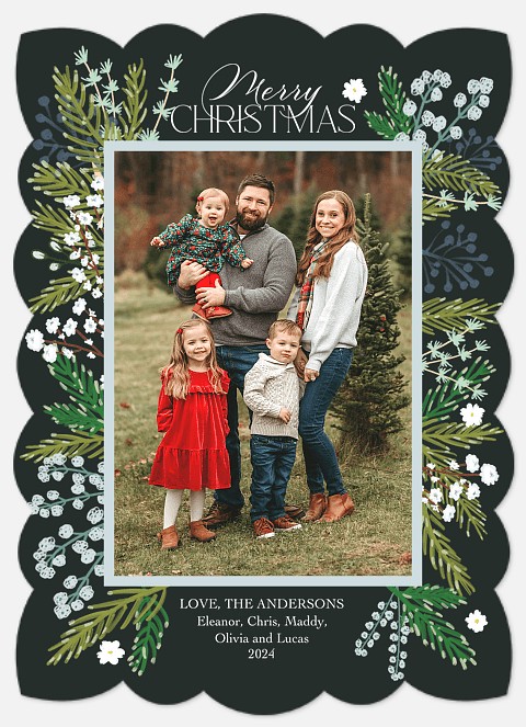 Botanical Holiday Holiday Photo Cards