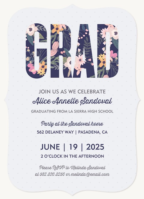 Boho Grad Graduation Invitations