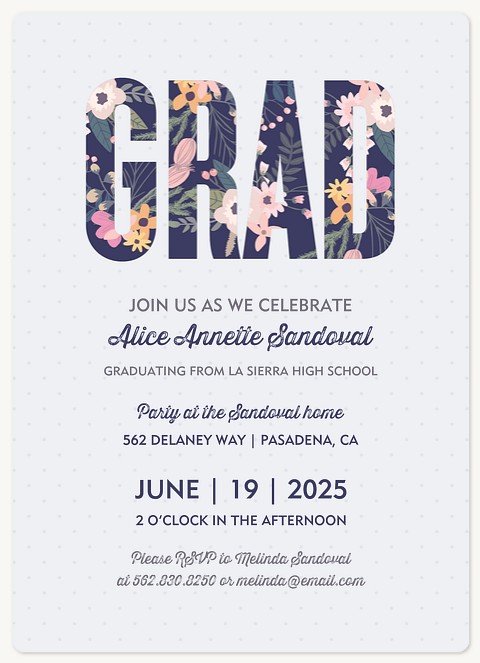 Boho Grad Graduation Invitations