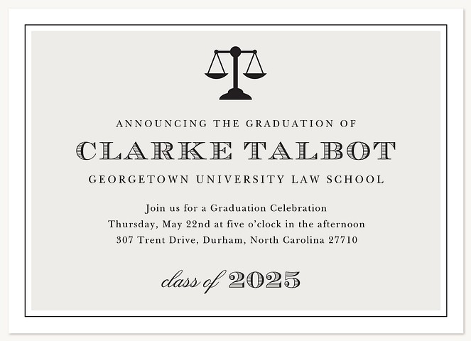 Law School Graduation Announcements