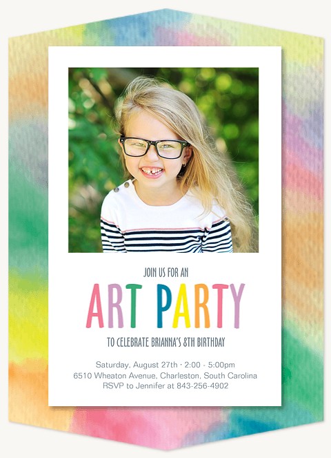 Artistic Talent Kids Birthday Invitations