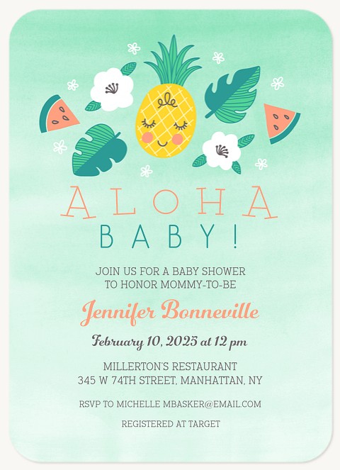 Aloha Baby Baby Shower Invites