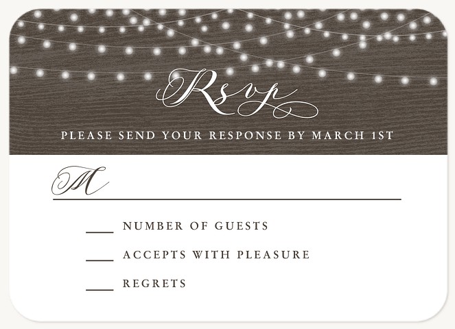 Twinkled Romance Wedding RSVP Cards