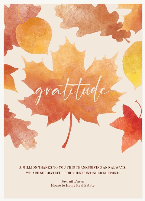 Autumnal Appreciation Thanksgiving Cards