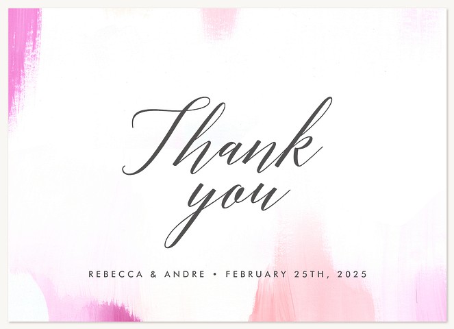 Brushed Vibrance Wedding Thank You Cards