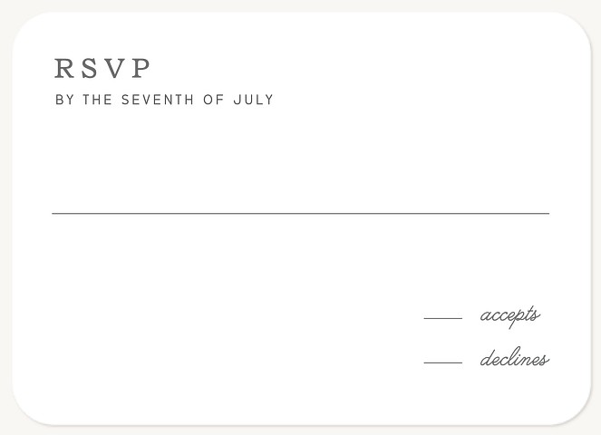 Shorelines Wedding RSVP Cards