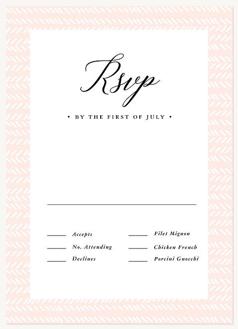 Brilliant Dashes Wedding RSVP Cards