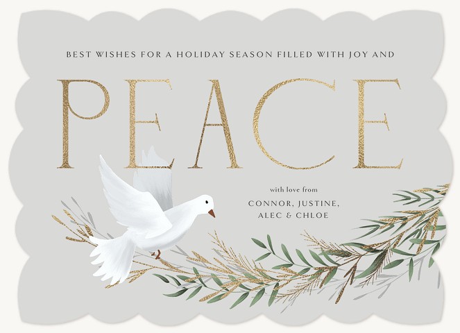 Peaceful Dove Personalized Holiday Cards