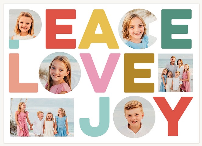 Peace Love Joy Greeting Cards