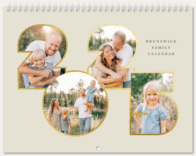 Gold Trimmed Year Calendar Custom Photo Calendars