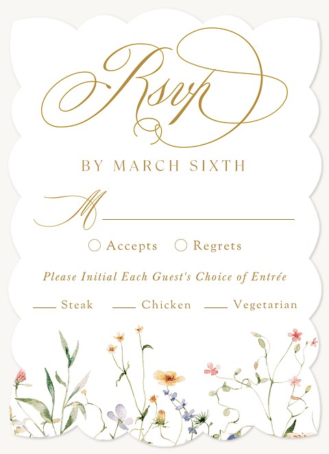 Wildflowers Wedding RSVP Cards