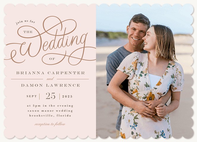 Swirling Script Wedding Invitations