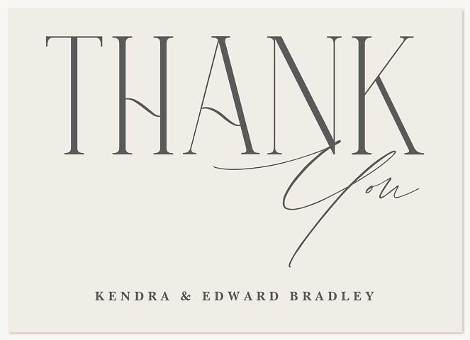 Elegant Greeting Thank You Cards 