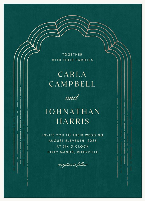 Luxe Deco Wedding Invitations