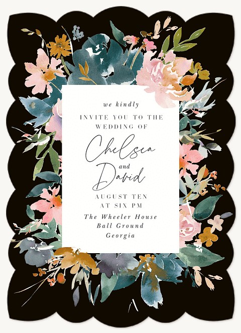 Watercolor Bouquet Wedding Invitations