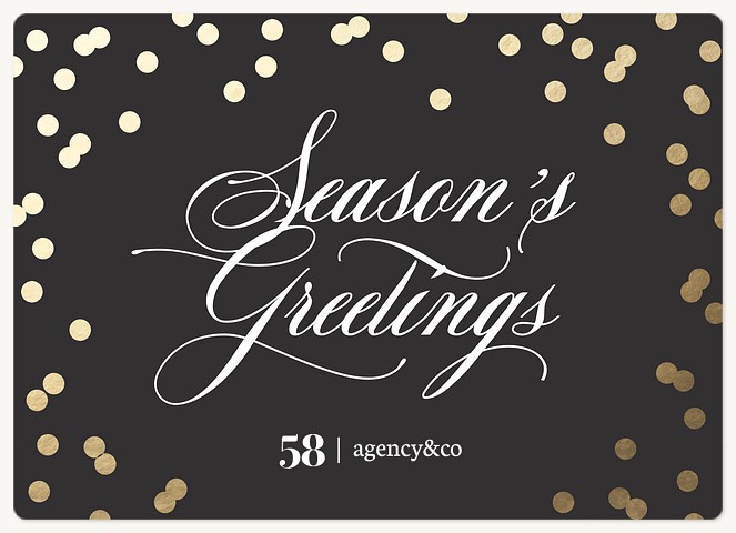 Golden Greeting Holiday & Christmas Magnet Cards